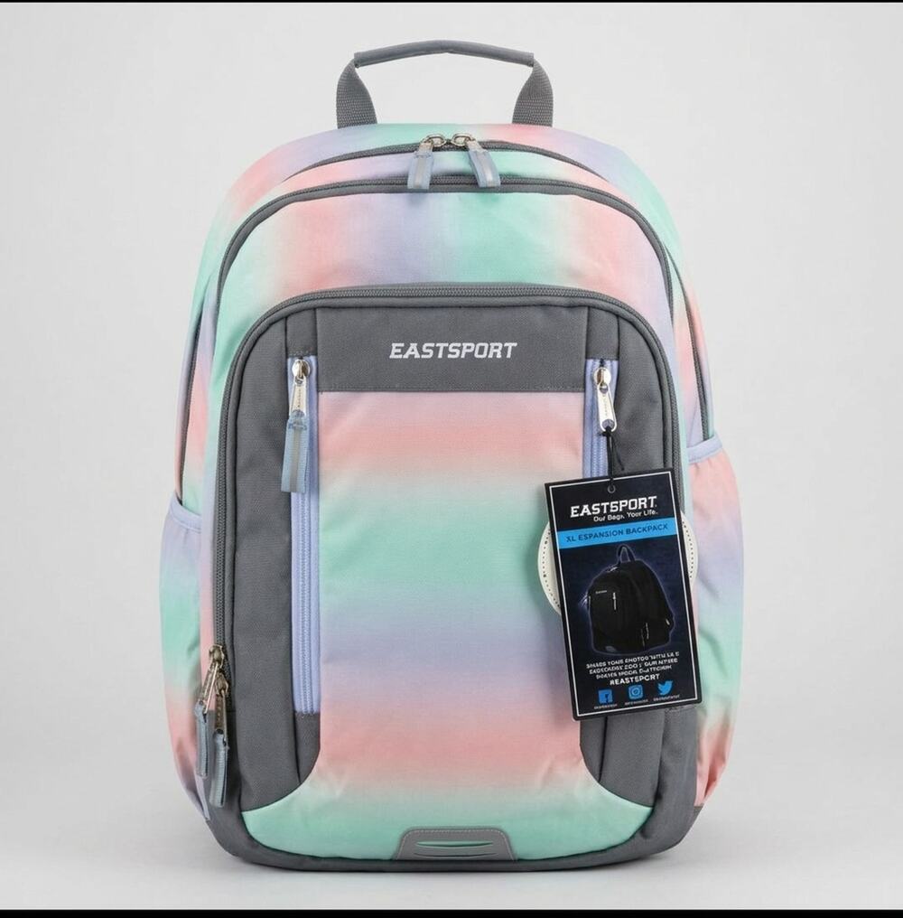 Eastport 17" Tie Dye Abstract Unisex Expandable Backpack Laptop Padded New